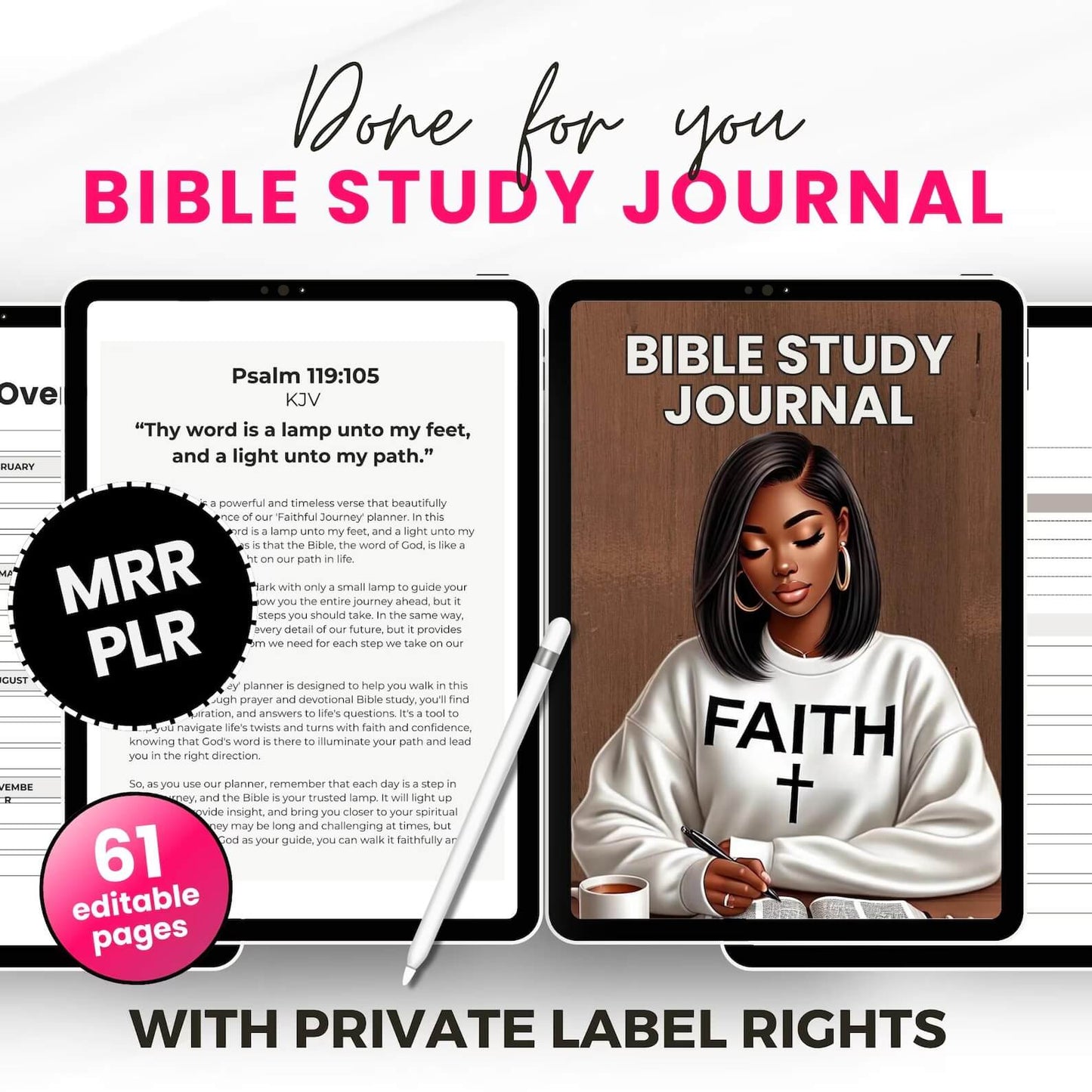 π Bible Study Journal with Resell Rights | PLR & MRR - Deepen Your Faith Journey!
