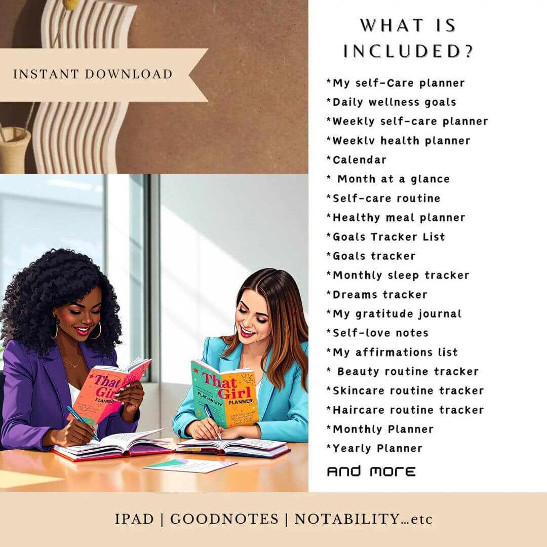 That Girl Planner: Digital & Printable Planner | Variety Of Planners & Trackers (With Resell Rights)