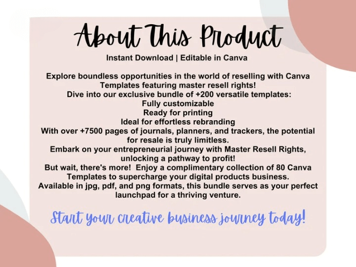 7500+ Pages PLR Planners | Journals | Trackers | Digital & Printable With Master Resell Rights | Private Label Rights