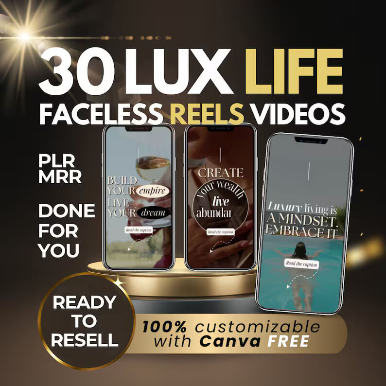 155 Faceless Reels Bundle: Includes Done-For-You Instagram Story & TikTok Video Templates (Great for Passive Income)
